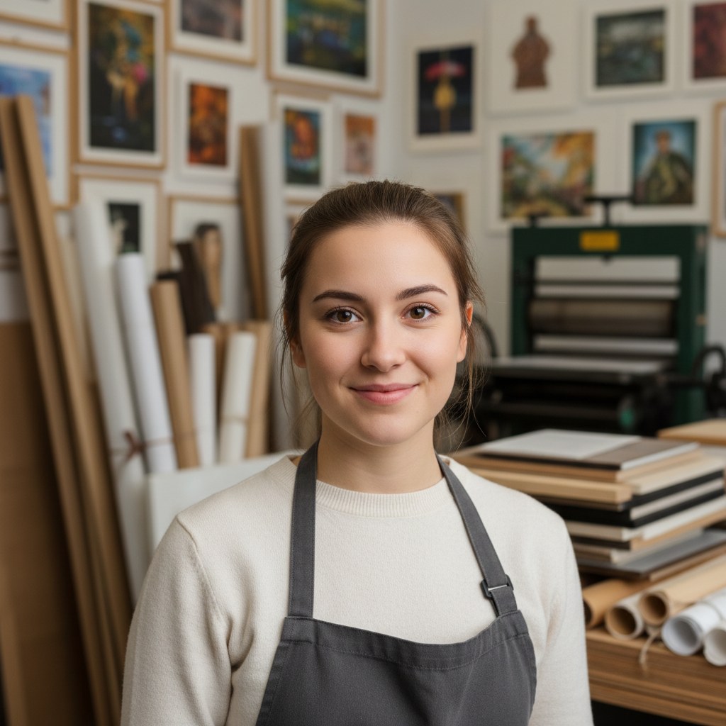 Elif Tunç, baskı ustası